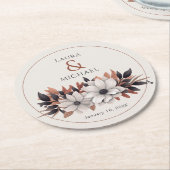 Eleganter Schwarzer Florensturm Runder Pappuntersetzer (Angewinkelt)