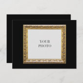 Eleganter Schwarzer Foto Rahmen und Text Postkarte (Vorne/Hinten)