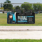 Eleganter Schwarzer Friseur, Schönheitssalon Banner (Insitu)