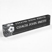 Eleganter schwarzer Fußball-Trainer Namensplakette