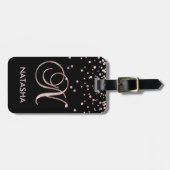 Eleganter schwarzer gepäckanhänger (Vorderseite horizontal)