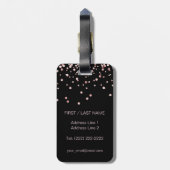 Eleganter schwarzer gepäckanhänger (Rückseite vertikal)