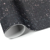Eleganter Schwarzer Glamour Glitzer Geschenkpapier (Rolleneckpunkt)