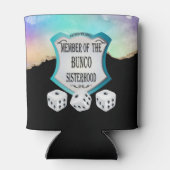 Eleganter Schwarzer Glitzer Bunco Dosenkühler (Rückseite)