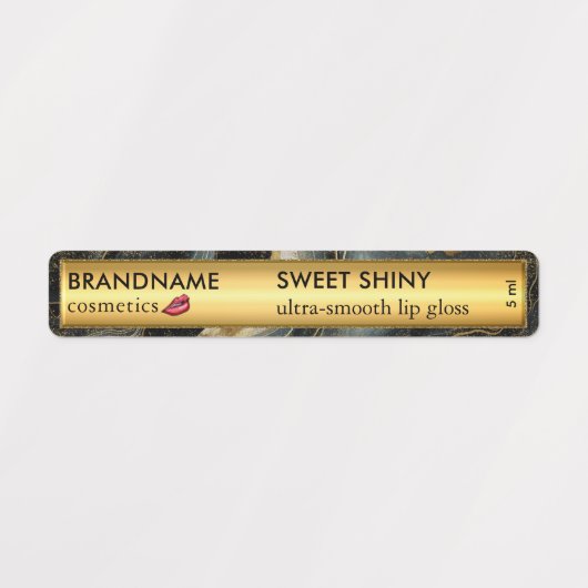 Eleganter Schwarzer Glitzer Etiketten (Design 1)