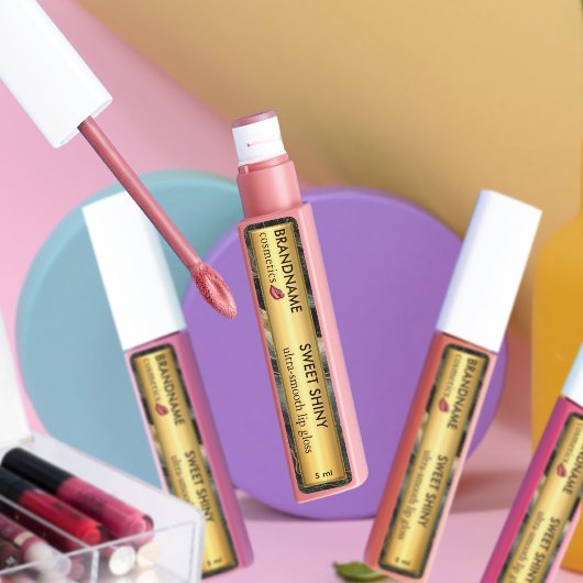 Eleganter Schwarzer Glitzer Etiketten