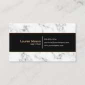 Eleganter, schwarzer Gold-Marmor QR-Code Visitenkarte (Vorderseite)