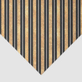 Eleganter schwarzer Golddiagonal gestreift Seidenpapier (Ausschnitt)