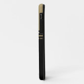 Eleganter schwarzer goldener Monogramm B iPhone Case-Mate iPhone Hülle (Hinten/Links)