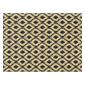 Eleganter schwarzer GoldGlitzer-Stammes- Muster Tischdecke (Vorderseite (Horizontal))