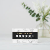 Eleganter, schwarzer Goldmarmor Treuekarte (Stehend Vorderseite)