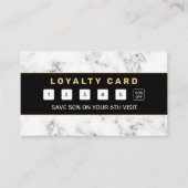 Eleganter, schwarzer Goldmarmor Treuekarte (Vorderseite)