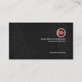 Eleganter schwarzer Graffiti-Schmutz Visitenkarte (Rückseite)