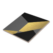 Eleganter Schwarzer Grauer Farbblock Fliese (Seite)