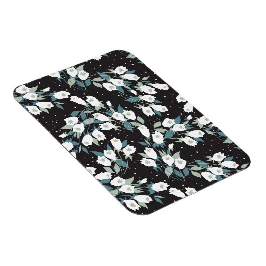 Eleganter schwarzer Hintergrund der Tulip-Blume Magnet (Rechte Seite)