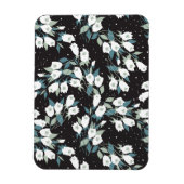 Eleganter schwarzer Hintergrund der Tulip-Blume Magnet (Vertikal)