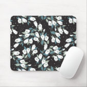 Eleganter schwarzer Hintergrund der Tulip-Blume Mousepad (Mit Mouse)