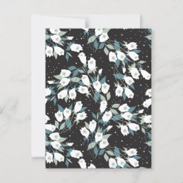 Eleganter schwarzer Hintergrund der Tulip-Blume Postkarte