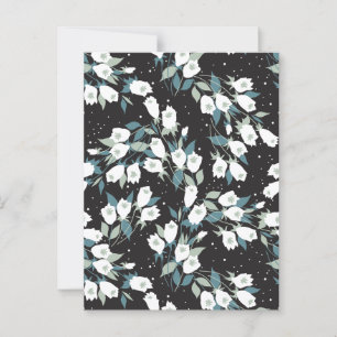 Eleganter schwarzer Hintergrund der Tulip-Blume Postkarte