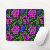 Eleganter Schwarzer Hintergrund in Rosa und Blauer Mousepad (Mit Mouse)