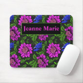 Eleganter Schwarzer Hintergrund in Rosa und Blauer Mousepad (Mit Mouse)