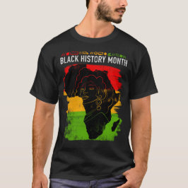 Eleganter schwarzer Historischer Monat T-Shirt