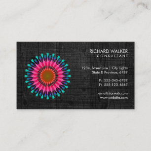 Eleganter schwarzer hölzerner Gesundheitmit Visitenkarte