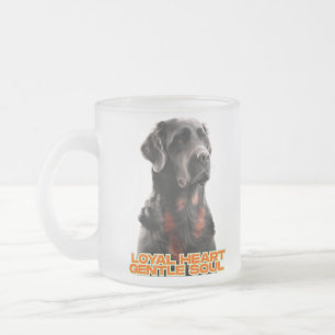 Eleganter Schwarzer Hund Portrait-Realistischer Ha Mattglastasse