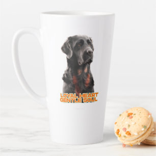 Eleganter Schwarzer Hund Portrait-Realistischer Ha Milchtasse