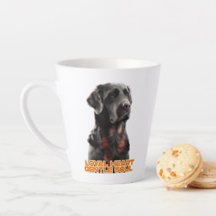 Eleganter Schwarzer Hund Portrait-Realistischer Ha Milchtasse
