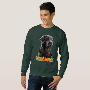 Eleganter Schwarzer Hund Portrait-Realistischer Ha Sweatshirt