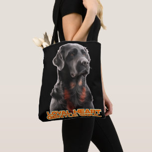 Eleganter Schwarzer Hund Portrait-Realistischer Ha Tasche