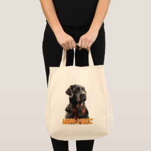 Eleganter Schwarzer Hund Portrait-Realistischer Ha Tragetasche