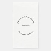 Eleganter Schwarzer individuelle Name gebogene Hoc Serviette (Vorderseite)