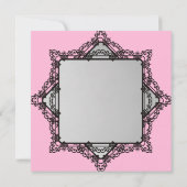 Eleganter Schwarzer Junggeselinnen-Abschied Einlad Einladung (Rückseite)