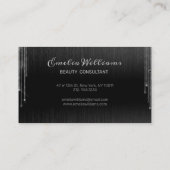 Eleganter schwarzer Kristall Visitenkarte (Rückseite)