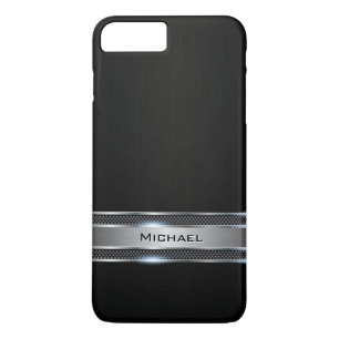Eleganter schwarzer Leder-und Case-Mate iPhone Hülle