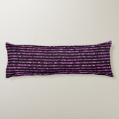 Eleganter Schwarzer Lila Glitzer Seitenschläferkissen (Rückseite)