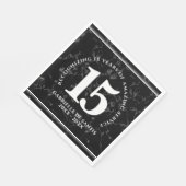 Eleganter schwarzer Marmor 15 Jahre Arbeit Jubiläu Serviette (Ecke)