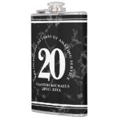 Eleganter schwarzer Marmor 20 Jahre Arbeit Jubiläu Flachmann (Links)