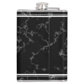 Eleganter schwarzer Marmor 20 Jahre Arbeit Jubiläu Flachmann (Rückseite)