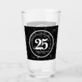 Eleganter schwarzer Marmor 25 Jahre Arbeit Jubiläu Glas (Vorderseite)
