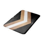 Eleganter schwarzer Marmor Badematte (Schrägansicht)