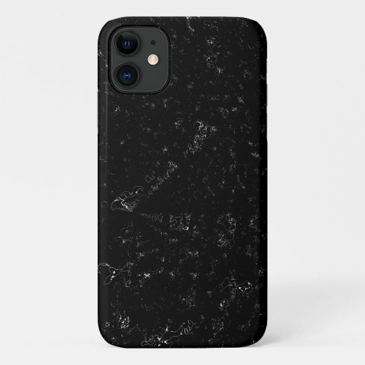 Eleganter schwarzer Marmor Case-Mate iPhone Hülle (Rückseite)