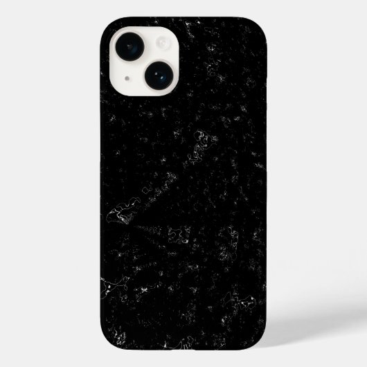 Eleganter schwarzer Marmor Case-Mate iPhone Hülle (Rückseite)