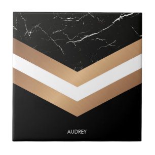 Eleganter schwarzer Marmor Fliese