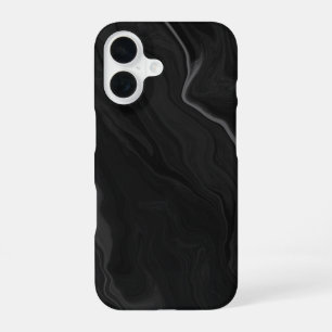 Eleganter schwarzer Marmor iPhone 16 Hülle
