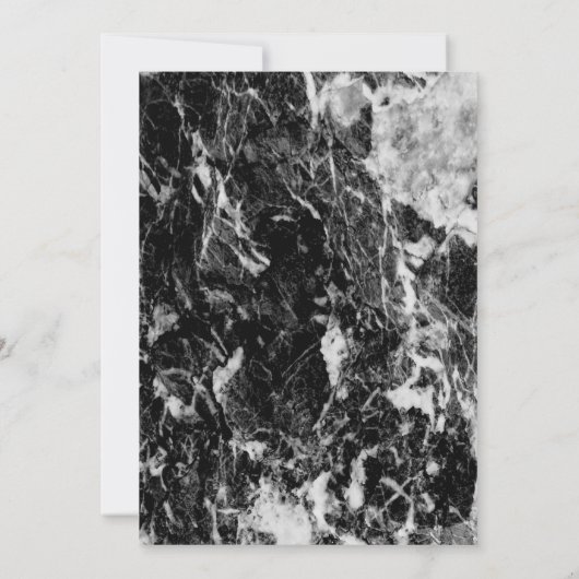 Eleganter schwarzer Marmor, Krankenschwester Gradu Einladung (Rückseite)