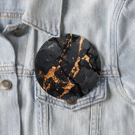 Eleganter schwarzer Marmor mit goldenen Adern Mode Button (Beispiel)
