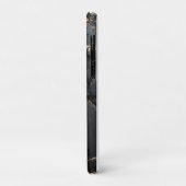 Eleganter schwarzer Marmor mit goldenen Adern Mode Case-Mate iPhone Hülle (Hinten/Links)